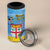 Malampa Fiji Day 4 in 1 Can Cooler Tumbler 10 October Fijian Tapa Flag Style