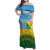 Personalised Malampa Fiji Day Family Matching Off Shoulder Maxi Dress and Hawaiian Shirt 10 October Fijian Tapa Flag Style