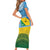 Personalised Malampa Fiji Day Short Sleeve Bodycon Dress 10 October Fijian Tapa Flag Style