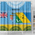 Personalised Malampa Fiji Day Shower Curtain 10 October Fijian Tapa Flag Style