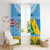 Personalised Malampa Fiji Day Window Curtain 10 October Fijian Tapa Flag Style