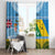 Personalised Malampa Fiji Day Window Curtain 10 October Fijian Tapa Flag Style