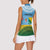 Personalised Malampa Fiji Day Women Sleeveless Polo Shirt 10 October Fijian Tapa Flag Style