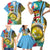 Vanuatu Malampa Fiji Day Family Matching Short Sleeve Bodycon Dress and Hawaiian Shirt Happy 10 October With Maps Tropical Flowers