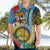 Vanuatu Malampa Fiji Day Hawaiian Shirt Happy 10 October With Maps Tropical Flowers