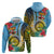 Vanuatu Malampa Fiji Day Hoodie Happy 10 October With Maps Tropical Flowers