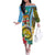 Vanuatu Malampa Fiji Day Off The Shoulder Long Sleeve Dress Happy 10 October With Maps Tropical Flowers