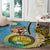 Vanuatu Malampa Fiji Day Round Carpet Happy 10 October With Maps Tropical Flowers