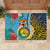 Vanuatu Malampa Fiji Day Rubber Doormat Happy 10 October With Maps Tropical Flowers