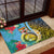 Vanuatu Malampa Fiji Day Rubber Doormat Happy 10 October With Maps Tropical Flowers