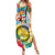 Vanuatu Malampa Fiji Day Summer Maxi Dress Happy 10 October With Maps Tropical Flowers