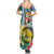 Vanuatu Malampa Fiji Day Summer Maxi Dress Happy 10 October With Maps Tropical Flowers