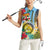 Vanuatu Malampa Fiji Day Women Sleeveless Polo Shirt Happy 10 October With Maps Tropical Flowers