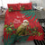 Personalised New Zealand Kakapo Christmas Bedding Set Meri Kirihimete Silver Fern Mix Pohutukawa