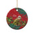 Personalised New Zealand Kakapo Christmas Ceramic Ornament Meri Kirihimete Silver Fern Mix Pohutukawa