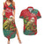 Personalised New Zealand Kakapo Christmas Couples Matching Summer Maxi Dress and Hawaiian Shirt Meri Kirihimete Silver Fern Mix Pohutukawa