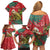 Personalised New Zealand Kakapo Christmas Family Matching Off Shoulder Short Dress and Hawaiian Shirt Meri Kirihimete Silver Fern Mix Pohutukawa