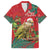 Personalised New Zealand Kakapo Christmas Family Matching Off Shoulder Short Dress and Hawaiian Shirt Meri Kirihimete Silver Fern Mix Pohutukawa