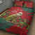 Personalised New Zealand Kakapo Christmas Quilt Bed Set Meri Kirihimete Silver Fern Mix Pohutukawa