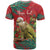 Personalised New Zealand Kakapo Christmas T Shirt Meri Kirihimete Silver Fern Mix Pohutukawa