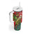 Personalised New Zealand Kakapo Christmas Tumbler With Handle Meri Kirihimete Silver Fern Mix Pohutukawa