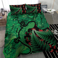 New Zealand Gecko Christmas Bedding Set Meri Kirihimete Paua Shell Mix Pohutukawa LT14 - Polynesian Pride