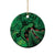 New Zealand Gecko Christmas Ceramic Ornament Meri Kirihimete Paua Shell Mix Pohutukawa