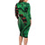 New Zealand Gecko Christmas Family Matching Long Sleeve Bodycon Dress and Hawaiian Shirt Meri Kirihimete Paua Shell Mix Pohutukawa