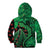 New Zealand Gecko Christmas Kid Hoodie Meri Kirihimete Paua Shell Mix Pohutukawa