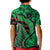 New Zealand Gecko Christmas Kid Polo Shirt Meri Kirihimete Paua Shell Mix Pohutukawa