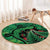 New Zealand Gecko Christmas Round Carpet Meri Kirihimete Paua Shell Mix Pohutukawa