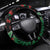 New Zealand Gecko Christmas Steering Wheel Cover Meri Kirihimete Paua Shell Mix Pohutukawa