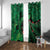 New Zealand Gecko Christmas Window Curtain Meri Kirihimete Paua Shell Mix Pohutukawa