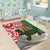 Personalised New Zealand Tuatara Christmas Area Rug Meri Kirihimete Aotearoa Maori Mix Pohutukawa