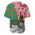 Personalised New Zealand Tuatara Christmas Baseball Jersey Meri Kirihimete Aotearoa Maori Mix Pohutukawa