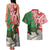 Personalised New Zealand Tuatara Christmas Couples Matching Tank Maxi Dress and Hawaiian Shirt Meri Kirihimete Aotearoa Maori Mix Pohutukawa