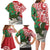 Personalised New Zealand Tuatara Christmas Family Matching Long Sleeve Bodycon Dress and Hawaiian Shirt Meri Kirihimete Aotearoa Maori Mix Pohutukawa