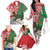 Personalised New Zealand Tuatara Christmas Family Matching Off The Shoulder Long Sleeve Dress and Hawaiian Shirt Meri Kirihimete Aotearoa Maori Mix Pohutukawa