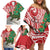 Personalised New Zealand Tuatara Christmas Family Matching Off Shoulder Short Dress and Hawaiian Shirt Meri Kirihimete Aotearoa Maori Mix Pohutukawa