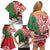 Personalised New Zealand Tuatara Christmas Family Matching Off Shoulder Short Dress and Hawaiian Shirt Meri Kirihimete Aotearoa Maori Mix Pohutukawa