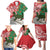 Personalised New Zealand Tuatara Christmas Family Matching Puletasi and Hawaiian Shirt Meri Kirihimete Aotearoa Maori Mix Pohutukawa