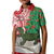 Personalised New Zealand Tuatara Christmas Kid Polo Shirt Meri Kirihimete Aotearoa Maori Mix Pohutukawa