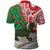 Personalised New Zealand Tuatara Christmas Polo Shirt Meri Kirihimete Aotearoa Maori Mix Pohutukawa