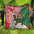 Personalised New Zealand Tuatara Christmas Quilt Meri Kirihimete Aotearoa Maori Mix Pohutukawa