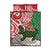 Personalised New Zealand Tuatara Christmas Quilt Bed Set Meri Kirihimete Aotearoa Maori Mix Pohutukawa