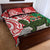 Personalised New Zealand Tuatara Christmas Quilt Bed Set Meri Kirihimete Aotearoa Maori Mix Pohutukawa