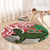 Personalised New Zealand Tuatara Christmas Round Carpet Meri Kirihimete Aotearoa Maori Mix Pohutukawa