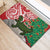 Personalised New Zealand Tuatara Christmas Rubber Doormat Meri Kirihimete Aotearoa Maori Mix Pohutukawa