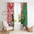 Personalised New Zealand Tuatara Christmas Window Curtain Meri Kirihimete Aotearoa Maori Mix Pohutukawa