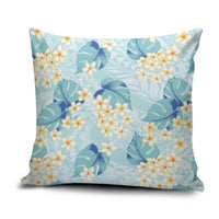 Pastel Cyan Tropical Hawaii Pillow Cover Seamless Monstera Plumeria Hawaiian Pattern LT14 Pastel Cyan - Polynesian Pride